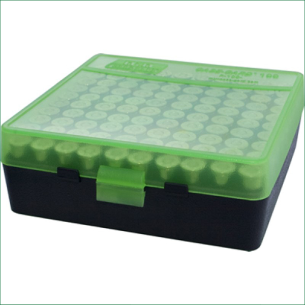 MTM AMMO BOX 100RD FLIP TOP 38-357