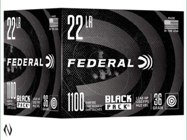 FEDERAL 22LR 36GR LEAD HP 1100PK 1260FPS