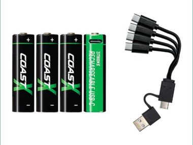 COAST AA RECHARGEABLE BATTERIES 4 PACK