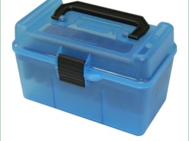MTM 50RD AMMO BOX DELUX BLUE MULTI CAL