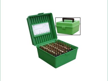 MTM 100 RD AMMO BOX DELUXE GREEN MULTI CAL