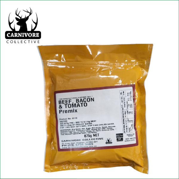 CC BEEF BACON & TOMATO SAUSAGE SEASONING 875GMS