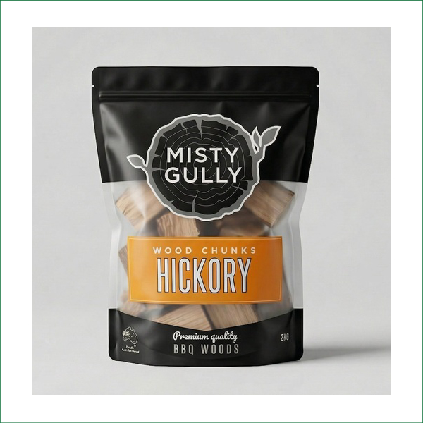 MISTY GULLY WOOD CHUNKS 2KG - HICKORY