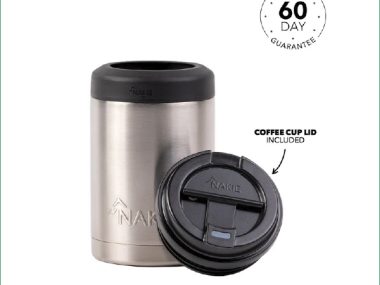 NAKIE COOLER & COFFEE CUP - SILVER