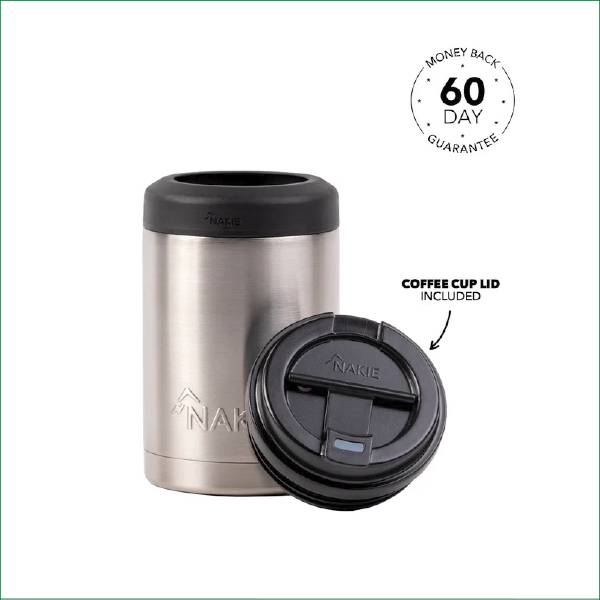 NAKIE COOLER & COFFEE CUP - SILVER