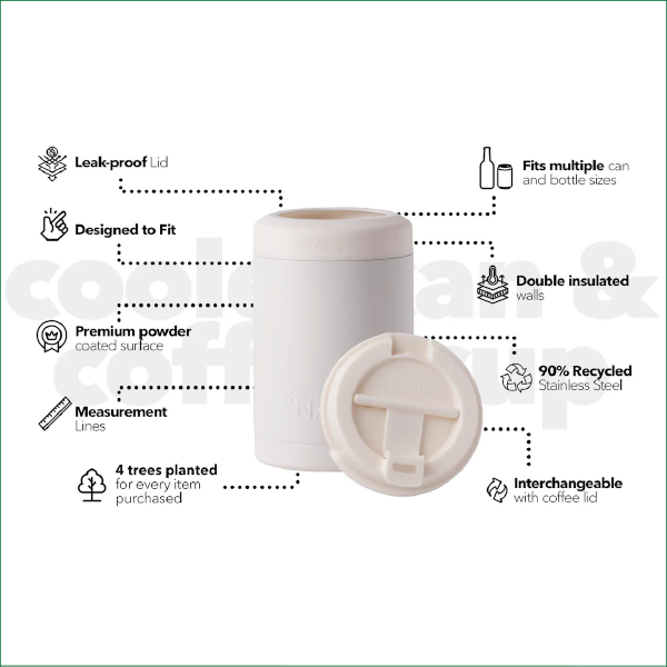NAKIE COOLER & COFFEE CUP – CREAM