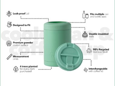 NAKIE COOLER & COFFEE CUP - MINT GREEN