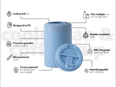 NAKIE COOLER & COFFEE CUP - LIGHT BLUE
