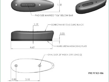 KICK-EEZ PRE-FIT RECOIL PAD WIN 70/94