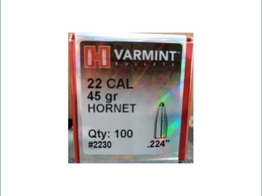 H2230 HORNADY 22 CAL .224 45GR HORNET