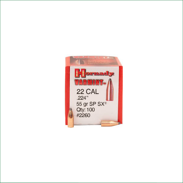 H2260 HORNADY 22CAL 224 55GR SPSX