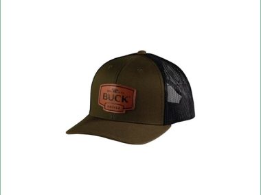 BUCK LEATHER PATCH GREEN HAT